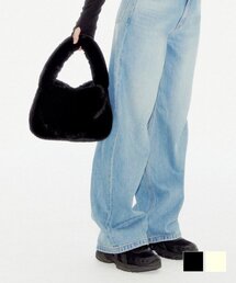 YOUHEE FUR TOTE BAG BLACK