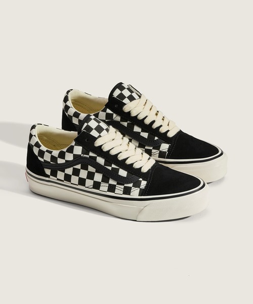 VANS（バンズ）の「VANS PREMIUM オールドスクール / LX Old Skool CHECKERBOARD BLAC VN000D56BZW1（スニーカー・メンズ・ブラック×ホワイト・4.5/5/5.5/6/6.5/7）」の3枚目の写真