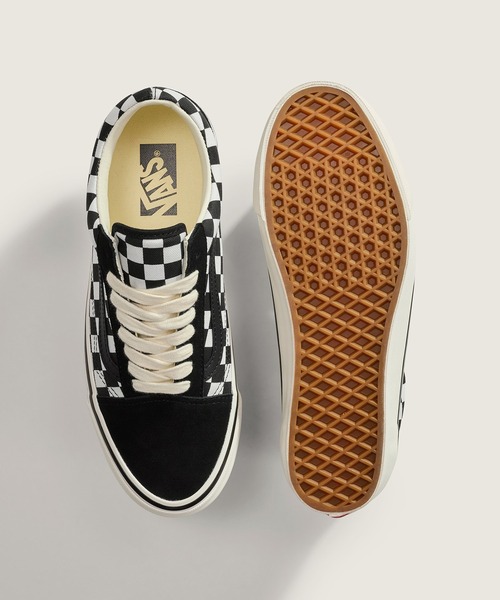 VANS（バンズ）の「VANS PREMIUM オールドスクール / LX Old Skool CHECKERBOARD BLAC VN000D56BZW1（スニーカー・メンズ・ブラック×ホワイト・4.5/5/5.5/6/6.5/7）」の4枚目の写真