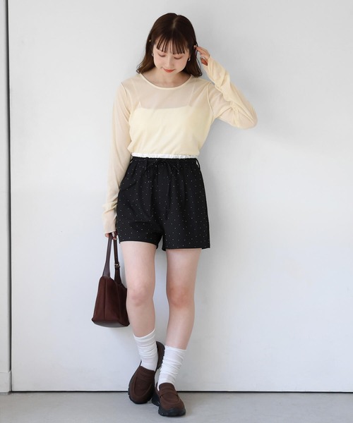 tiptop(ティップトップ)の「ラインストーンフリルショートパンツ(その他パンツ・レディース・チャコールグレー/ブラック・FREE)」の17枚目の写真