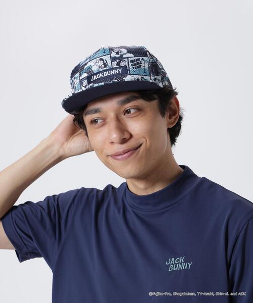 Jack Bunny!!(ジャックバニー)の「【Jack Bunny!!】【ドラえもん】総柄平つばキャップ (UNISEX)(キャップ・レディース・ネイビー/オレンジ・FREE)」の1枚目の写真