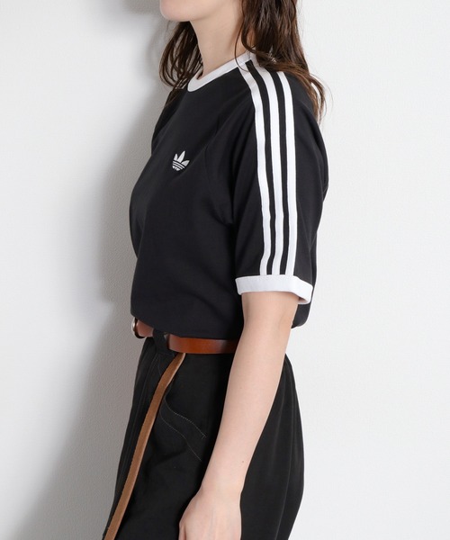 adidas(アディダス)の「【adidas】3-STRIPES TEE(Tシャツ/カットソー・レディース・ブラック系/ホワイト系・M)」の22枚目の写真