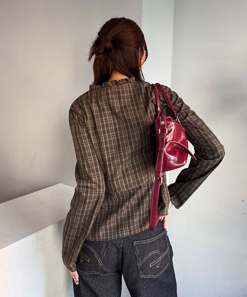 CIAOPANIC(チャオパニック)の「ダブルボタンコンパクトシャツ(シャツ/ブラウス・レディース・ベージュ/ネイビー/グリーン・ONE SIZE)」の19枚目の写真