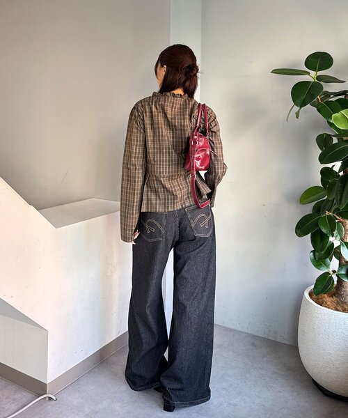 CIAOPANIC(チャオパニック)の「ダブルボタンコンパクトシャツ(シャツ/ブラウス・レディース・ベージュ/ネイビー/グリーン・ONE SIZE)」の16枚目の写真