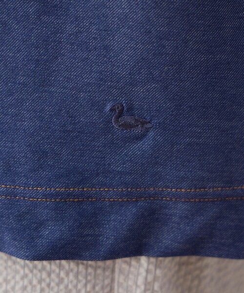 DECOY SINCE 1981(デコイシンスイチキュウハチイチ)の「デニムライクストレッチ7分袖カットプルオーバー(Tシャツ/カットソー・レディース・ネイビー/ベージュ・M/L)」の10枚目の写真