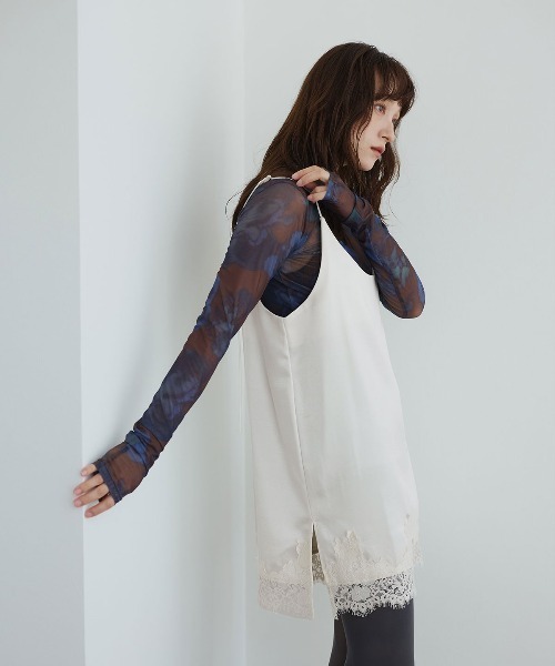 W:Huku(フーク)の「シルキーサテンレースキャミソール / Silky Satin Lace Camisole(キャミソール・レディース・オフホワイト/ブラウン/ピンク/ネイビー・FREE)」の16枚目の写真