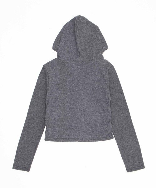 WEGO(ウィゴー)の「DISPARK/【26年秋冬新作】ボーダードッキングLSフーディー(パーカー・レディース・チャコールグレー/ブラウン・FREE)」の4枚目の写真
