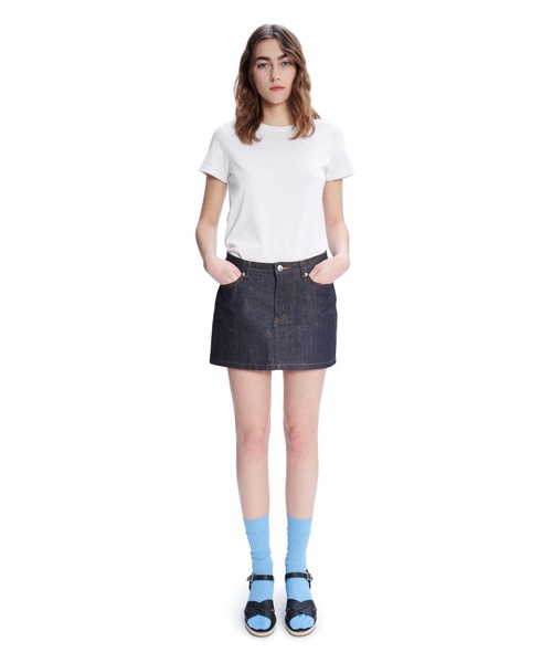 A.P.C.(アーペーセー)の「MINI-JUPE / ミニスカート(デニムスカート・レディース・インディゴブルー・XS/S/M)」の2枚目の写真