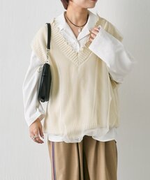 ダメージチュールニットベスト【SUM1 STYLE】