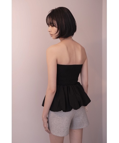 SALTMINT（ソルトミント）の「ハイウエストスウェットショートパンツ（スウェットパンツ・レディース・ブラック/グレー・FREE）」の8枚目の写真
