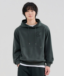 メンズ アップリケ フードTシャツ-FERK5118B0C