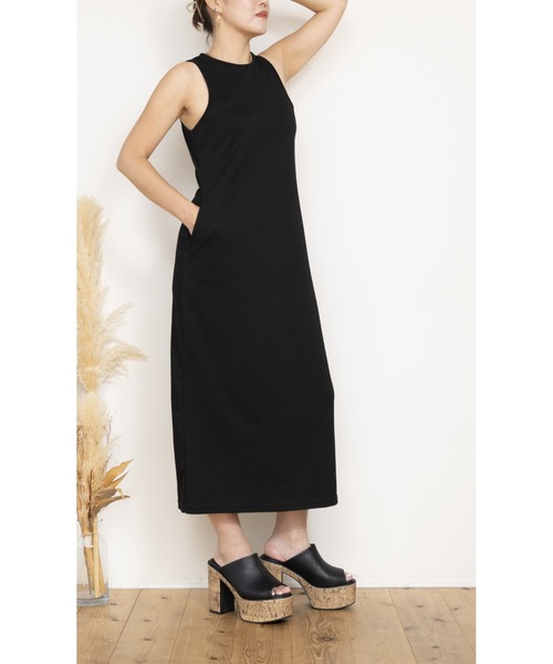 JOCOSA(ジョコサ)の「【選べる袖タイプ】ポケット付き フレア ワンピース(ワンピース・レディース・ブラック系その他/ブラック・M/S)」の6枚目の写真