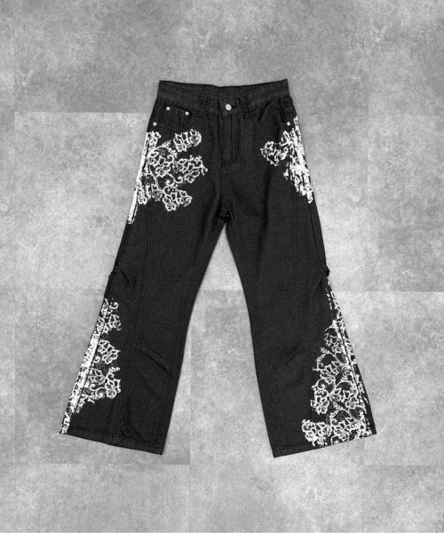 LVEU.(ラブユ.)の「【LVEU.】レースプリントデニムパンツ / ボトムス パンツ デニム フラワー レース プリント ブラック ZOZOTOWN限定(デニムパンツ・レディース・ブラック・FREE)」の17枚目の写真