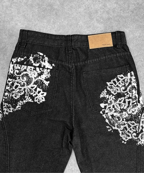 LVEU.(ラブユ.)の「【LVEU.】レースプリントデニムパンツ / ボトムス パンツ デニム フラワー レース プリント ブラック ZOZOTOWN限定(デニムパンツ・レディース・ブラック・FREE)」の21枚目の写真
