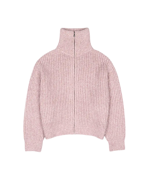 LOTSYOU(ロッツユー)の「lotsyou_Harper Knit Zip-Up Pink(ニット/セーター・レディース・その他・OS)」の1枚目の写真