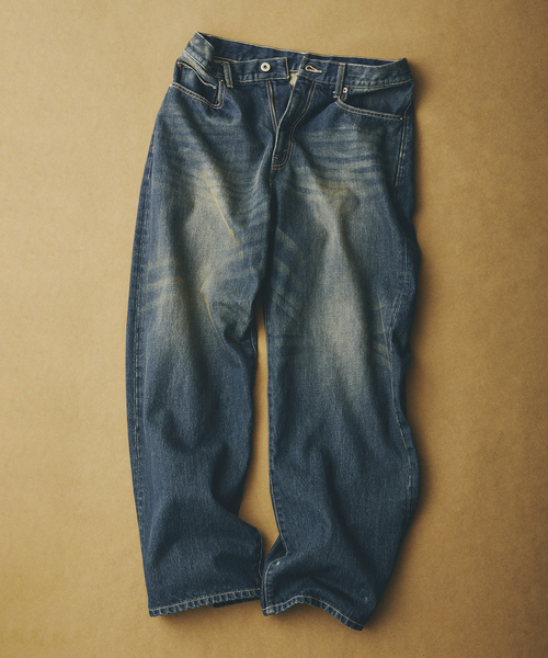 JOURNAL STANDARD relume(ジャーナルスタンダード レリューム)の「スモーキーデニム ワイドパンツ(デニムパンツ・メンズ・クリアブルー/ブラック系その他/コバルトブルー・MEDIUM/LARGE)」の2枚目の写真