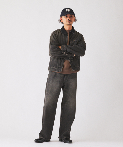JOURNAL STANDARD relume(ジャーナルスタンダード レリューム)の「スモーキーデニム ワイドパンツ(デニムパンツ・メンズ・クリアブルー/ブラック系その他/コバルトブルー・MEDIUM/LARGE)」の5枚目の写真
