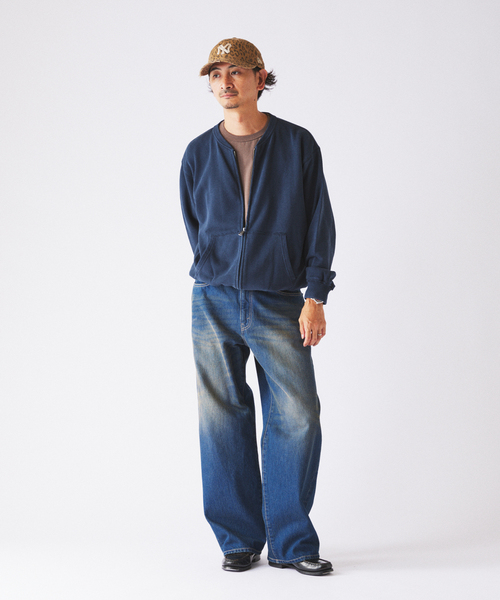 JOURNAL STANDARD relume(ジャーナルスタンダード レリューム)の「スモーキーデニム ワイドパンツ(デニムパンツ・メンズ・クリアブルー/ブラック系その他/コバルトブルー・MEDIUM/LARGE)」の6枚目の写真