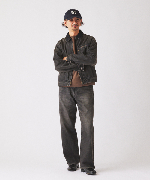 JOURNAL STANDARD relume(ジャーナルスタンダード レリューム)の「スモーキーデニム ワイドパンツ(デニムパンツ・メンズ・クリアブルー/ブラック系その他/コバルトブルー・MEDIUM/LARGE)」の7枚目の写真