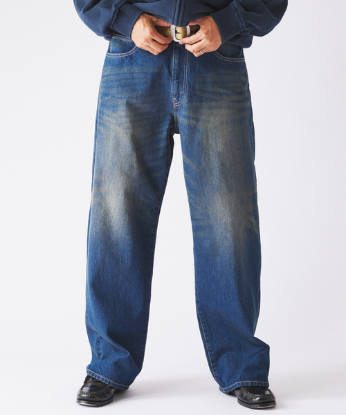 JOURNAL STANDARD relume(ジャーナルスタンダード レリューム)の「スモーキーデニム ワイドパンツ(デニムパンツ・メンズ・クリアブルー/ブラック系その他/コバルトブルー・MEDIUM/LARGE)」の17枚目の写真