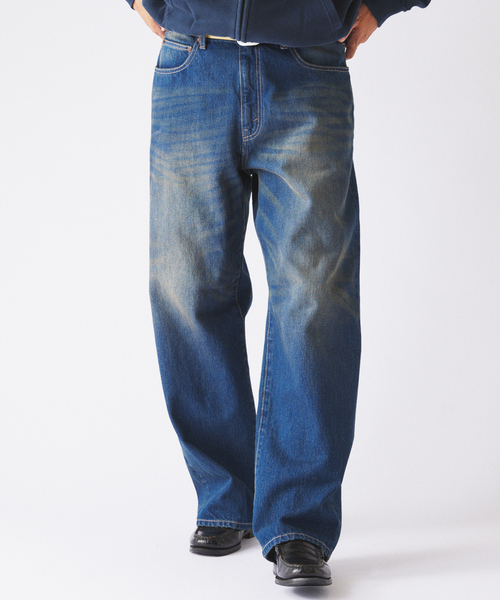 JOURNAL STANDARD relume(ジャーナルスタンダード レリューム)の「スモーキーデニム ワイドパンツ(デニムパンツ・メンズ・クリアブルー/ブラック系その他/コバルトブルー・MEDIUM/LARGE)」の18枚目の写真