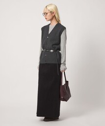 ウールカシミヤブレンド アクア ニットベスト