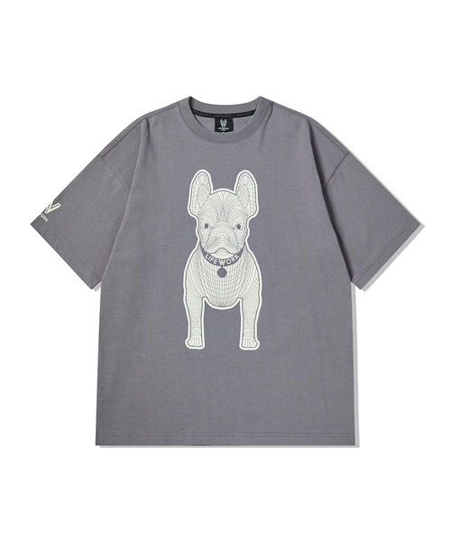 LIFE WORK(ライフワーク)の「共用) シルケットラドックプリント半袖Tシャツ(Tシャツ/カットソー・レディース・ホワイト/ピンク/ダークベージュ/カーキ/グレー/ブラック・X-SMALL/SMALL/MEDIUM/LARGE)」の3枚目の写真