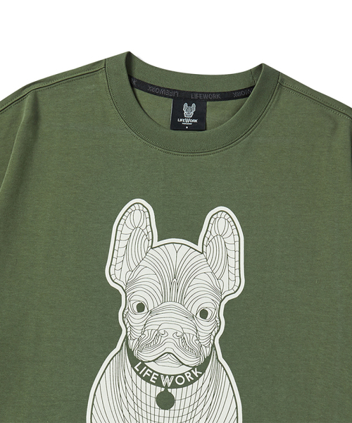 LIFE WORK(ライフワーク)の「共用) シルケットラドックプリント半袖Tシャツ(Tシャツ/カットソー・レディース・ホワイト/ピンク/ダークベージュ/カーキ/グレー/ブラック・X-SMALL/SMALL/MEDIUM/LARGE)」の8枚目の写真