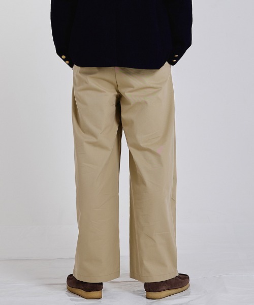 EFFECTEN(エフェクテン)の「mp15504-2tuck wide pants タックワイドパンツ(efsc-06)(その他パンツ・メンズ・ベージュ/ブラック・M/XL/L)」の4枚目の写真
