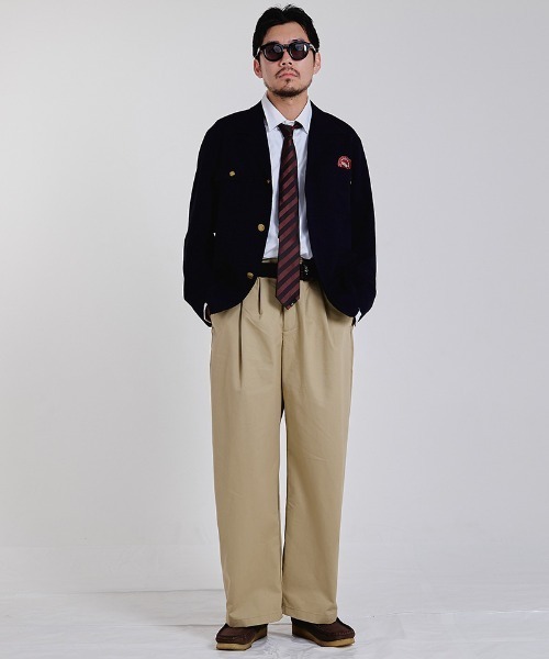 EFFECTEN(エフェクテン)の「mp15504-2tuck wide pants タックワイドパンツ(efsc-06)(その他パンツ・メンズ・ベージュ/ブラック・M/XL/L)」の5枚目の写真