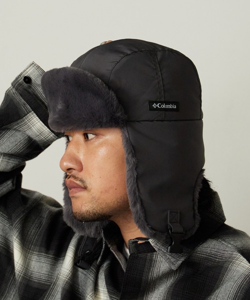 Columbia（コロンビア）の「Columbia/コロンビア キースハイツ フライトキャップ 耳あて付き ジェットキャップ ブランドタグ ファー 2026年秋冬 秋服 冬服（キャップ・メンズ・ブラック/ベージュ・FREE）」の22枚目の写真