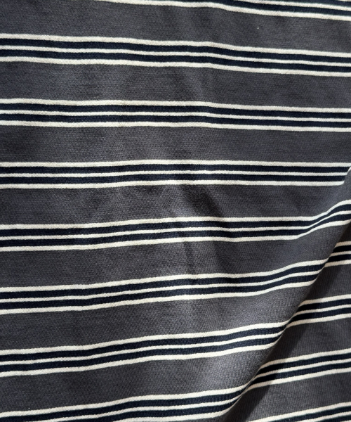 SAYUU（サユ）の「ストライプビスケット 長袖Tシャツ チャコール（Tシャツ/カットソー・レディース・チャコールグレー・FREE）」の6枚目の写真