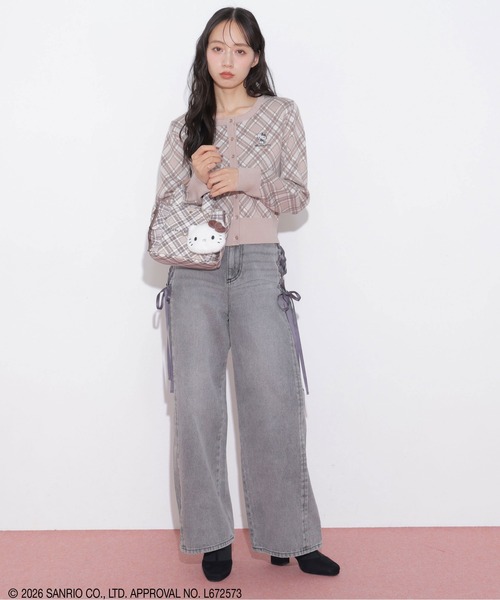 JILL by JILL STUART(ジルバイジルスチュアート)の「<ハローキティコラボ>チェックフリルトートミニ(トートバッグ・レディース・ブラウン系その他/ピンク系その他・FREE)」の15枚目の写真