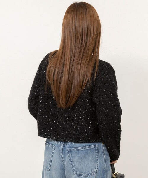 NOLLEY’S Sophi（ノーリーズソフィ）の「ファンシーツィード風カーディガンジャケット（カーディガン/ボレロ・レディース・ブラック系その他/ホワイト系その他2・38）」の10枚目の写真