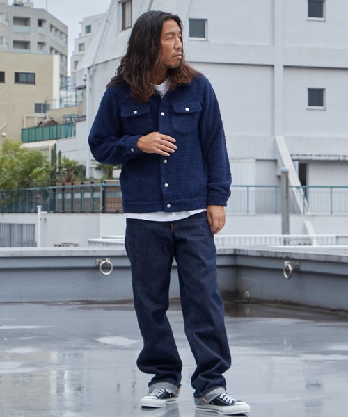 WP WESTPOINT(ダブルピーウエストポイント)の「WP WESTPOINT/ダブルピー ウエストポイント ふわモコニットGジャン カーディガン 襟付き 胸ポケット フロントボタン カジュアル メンズ レディース 2026年 秋 秋服 冬 冬服(ブルゾン・メンズ・ネイビー/ライトベージュ・S/M/L/XL)」の14枚目の写真