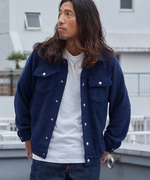 WP WESTPOINT(ダブルピーウエストポイント)の「WP WESTPOINT/ダブルピー ウエストポイント ふわモコニットGジャン カーディガン 襟付き 胸ポケット フロントボタン カジュアル メンズ レディース 2026年 秋 秋服 冬 冬服(ブルゾン・メンズ・ネイビー/ライトベージュ・S/M/L/XL)」の19枚目の写真