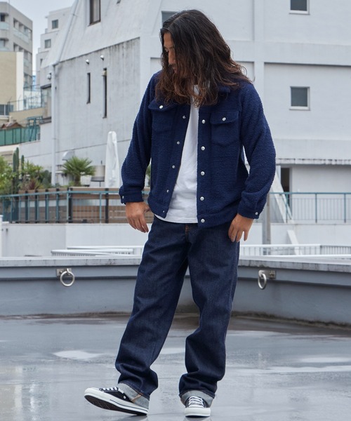 WP WESTPOINT(ダブルピーウエストポイント)の「WP WESTPOINT/ダブルピー ウエストポイント ふわモコニットGジャン カーディガン 襟付き 胸ポケット フロントボタン カジュアル メンズ レディース 2026年 秋 秋服 冬 冬服(ブルゾン・メンズ・ネイビー/ライトベージュ・S/M/L/XL)」の12枚目の写真