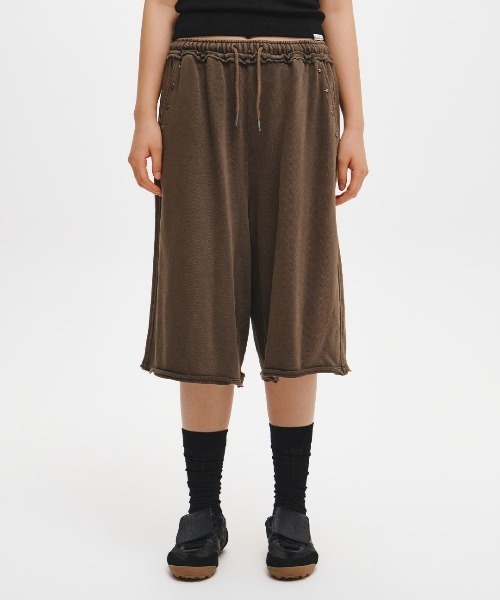 GENERAL IDEA(ジェネラルアイデア)の「【GENERAL IDEA】ヴィンテージピグメントバミューダパンツ / VINTAGE PIGMENT-WASHED BERMUDA SHORTS(スラックス・レディース・チャコール/ブラウン・L/M/S)」の8枚目の写真
