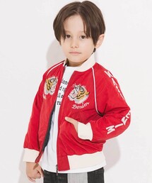 WASK（ワスク）の「WASK Denim アーカイブトラ刺しゅうスカジャン(100~160cm)（スカジャン）」