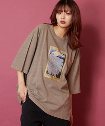 プリント ベージュTシャツ Shihoセレクト】 PARISTシャツ(箔プリントver) Day and Grade