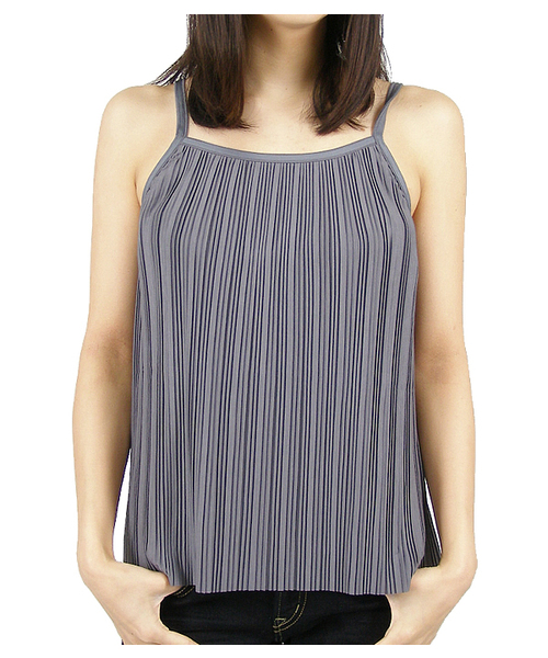 BEAUTY&YOUTH UNITED ARROWS（ビューティーアンドユースユナイテッドアローズ）の「BY PLEAT CAMI（キャミソール・レディース・グレー/ネイビー・FREE）」の3枚目の写真