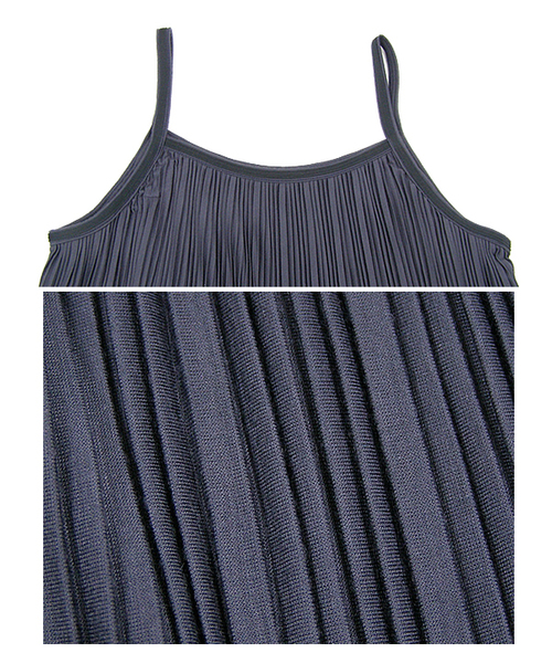 BEAUTY&YOUTH UNITED ARROWS（ビューティーアンドユースユナイテッドアローズ）の「BY PLEAT CAMI（キャミソール・レディース・グレー/ネイビー・FREE）」の4枚目の写真