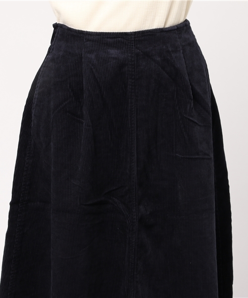 earth music&ecology（アースミュージックアンドエコロジー）の「USA COTTONコーデュロイスカート(フレア)（スカート・レディース・ベージュ/ネイビー/ピンク・FREE）」の5枚目の写真