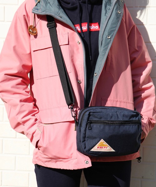 KELTY(ケルティ)の「【KELTY/ケルティ】ナイロンポーチ ジップショルダーバッグ / RECTANGLE ZIP SHOULDER(ショルダーバッグ)」|ネイビー