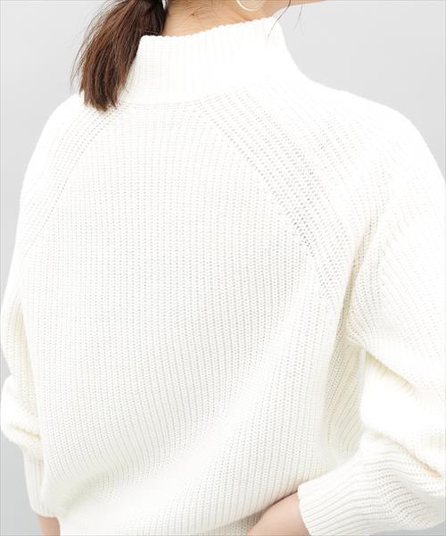 ADAM ET ROPE'（アダムエロペ）の「コットンアクリル畦編プルオーバー（ニット/セーター・レディース・チャコールグレー/オフホワイト/グリーン/マスタード・FREE）」の12枚目の写真