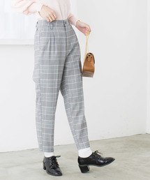 WEGO | WEGO/チェックタックテーパードパンツ(スラックス)