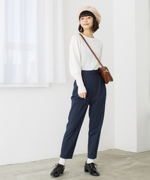 WEGO（ウィゴー）の「WEGO/チェックタックテーパードパンツ（スラックス・レディース・グレー系その他2/ブルー系その他4・MEDIUM/LARGE）」の12枚目の写真