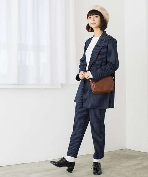 WEGO（ウィゴー）の「WEGO/チェックタックテーパードパンツ（スラックス・レディース・グレー系その他2/ブルー系その他4・MEDIUM/LARGE）」の13枚目の写真