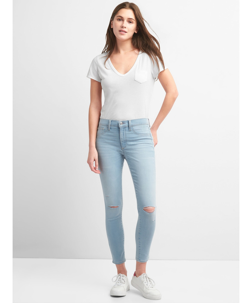 GAP（ギャップ）の「ウォッシュウェル ミッドライズ ファイバリットデニムレギンス（ライトインディゴ）（デニムパンツ・レディース・ライトインディゴブルー・26/23/27/24/29/28/25）」の3枚目の写真
