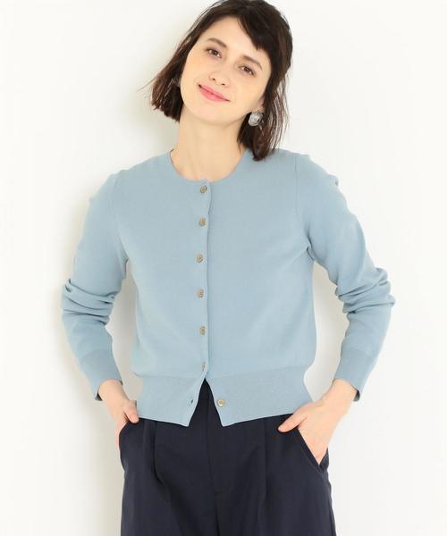 green label relaxing（グリーンレーベルリラクシング）の「[手洗い可能]KFC ミラノリブ カーディガン ◆（カーディガン/ボレロ・レディース・ブラック/ホワイト/ピンク/ライトブルー・FREE）」の4枚目の写真